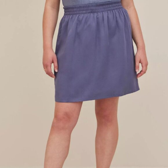 NWT TORRID | High Waist Mini Skirt - Linen Indigo | Sz. 3X - Picture 1 of 8
